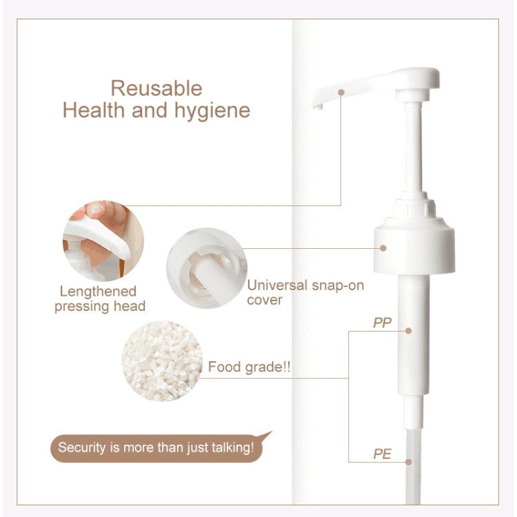 2pcs Household Fuel Consumption Quantitative Bottle Press Type Nozzle Pump Head, Plastic(White), Plastic(Black)