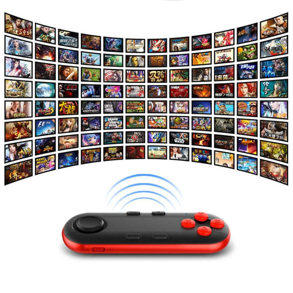 Smart Wireless Bluetooth Gamepad Controller 3D VR Virtual Reality Glasses Joystick Remotes Compatible with Android / IOS, White, Black