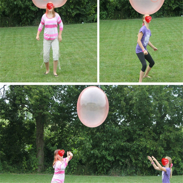 Bubble Ball TPR Blowing Balloon Racket Ball Toy