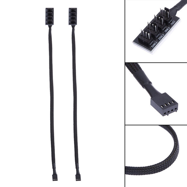 2 PCS Computer Fan PWM Hub Computer Chassis Fan Hub