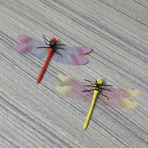 4 PCS/Set Simulation Dragonfly Magnetic Refrigerator Stickers Home Wall Garden Decoration, 4 PCS/Set Magnetic, 4 PCS/Set Pin