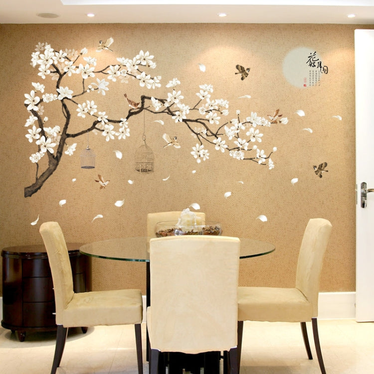 2 PCS/Set DIY Tree Birds Flower Home Decor Wall Stickers, Tree Birds Flower