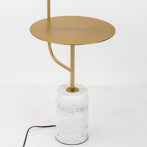 Minimalist Marble with Small Table Floor Lamp