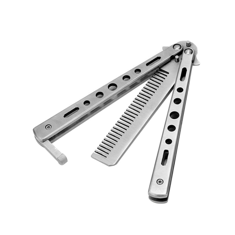 Salon Stainless Steel Practice Comb Practice Knife (Uncut) Butterfly Comb