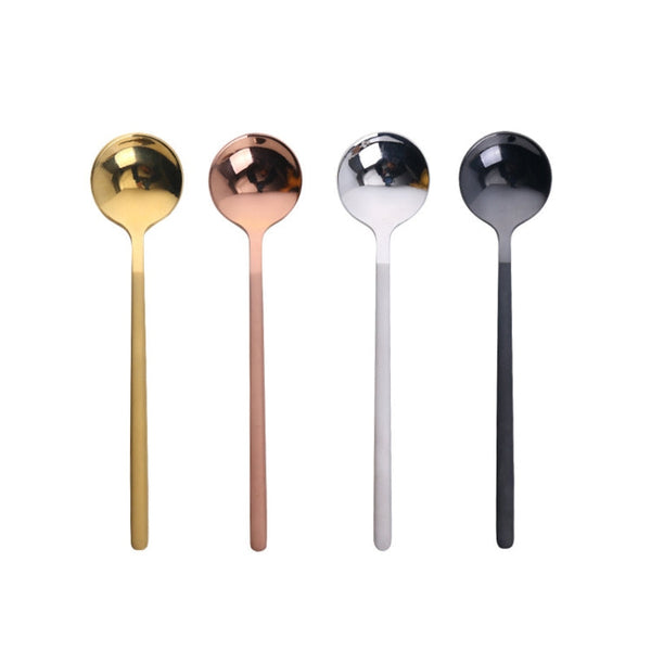 Mini Accessories Coffee Spoon Kitchen Dessertspoon Dining Round Shape Coffee  Stainless Steel Home