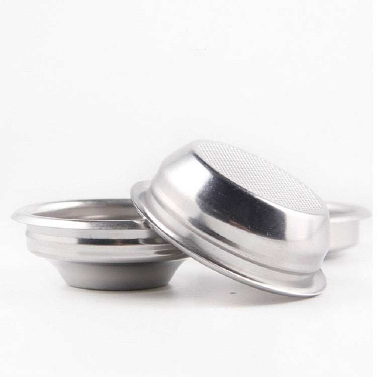 Semi-automatic Coffee Machine Stainless Steel Powder Bowl Brewing Head Filter Bottomless Handle Filter, Single Cup 58mm Universal