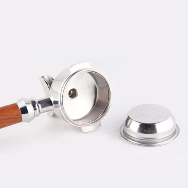 Semi-automatic Coffee Machine Stainless Steel Powder Bowl Brewing Head Filter Bottomless Handle Filter, Single Cup 58mm Universal