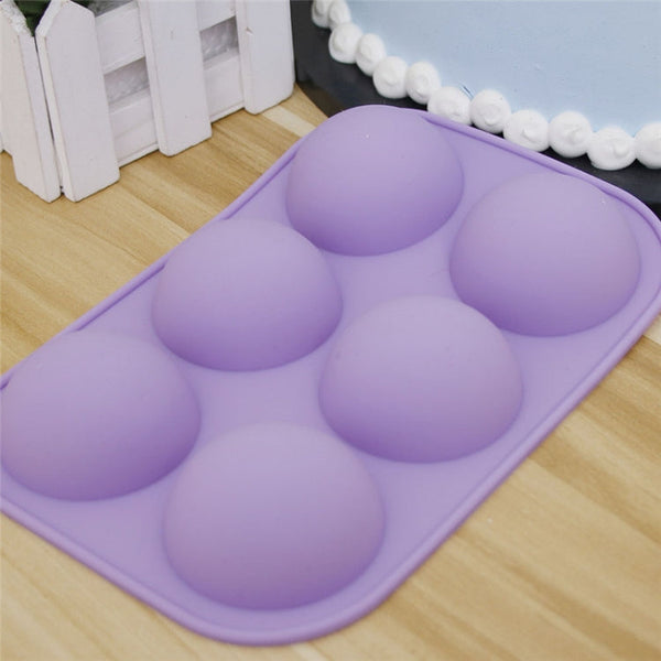 2 PCS 6 Even Small Semi-Circular Silicone Cake Mold Jelly Scented Candle Plaster Mold