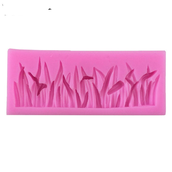 2 PCS Grass Decoration Liquid Silicone Mold Fondant Cake Mold, Grass Shape