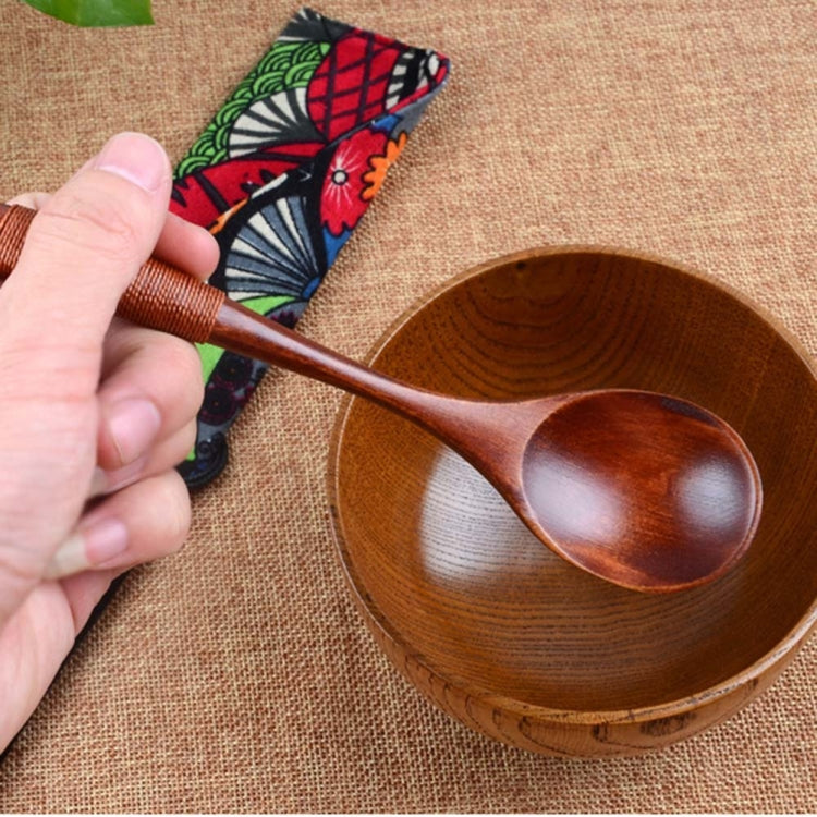 10 PCS Eco Wooden Spoon Flatware Kitchen Soup Coffee Stirring Spoons Cooking Utensil Coffee Tea Mixing Spoons