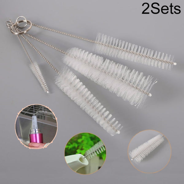 2 PCS Stainless Steel Wash Pipe Straw Brush Cleaner, Pipe Straw Brush