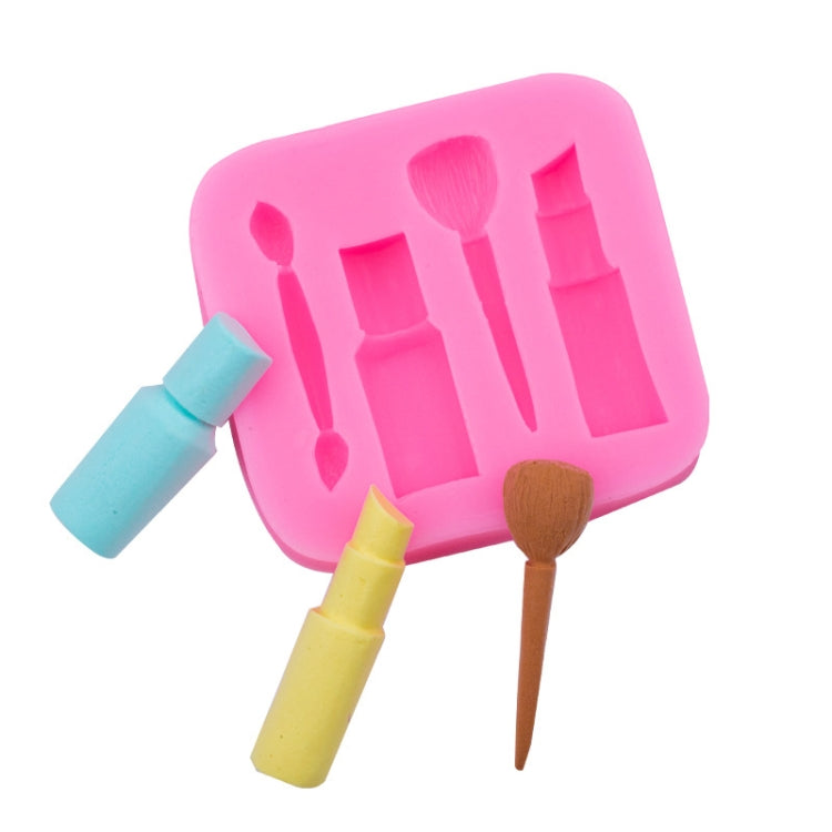 2 PCS Lipstick Eyebrow Pencil Makeup Tool Shape Silicone Fondant Cake Mold Chocolate Mold Clay Mold, Eyebrow Pencil  Shape