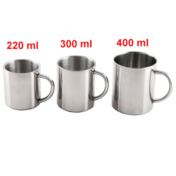 Double Wall Stainless Steel Coffee Mug Portable Termo Cup Travel Tumbler Coffee Jug Milk Tea Beer Cups Double Office Water Mugs, 220ML, 300ML, 400ML