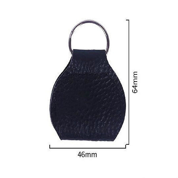 10 PCS Genuine Leather Guitar Pick Storage Bag with Key Ring, Apricot, Black, Brown, Blue, Claret
