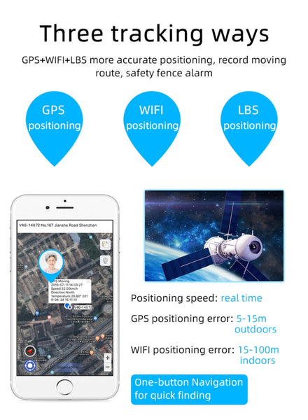 REACHFAR RF-V46-B GPS Smart Tracker WatchBand, Support SOS / Camera / Health Management / 4G LTE / Blood Pressure / Heart Rate, For North America / South America