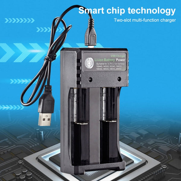 Dual Slot USB Charging Seat 3.7V Lithium Battery Charger