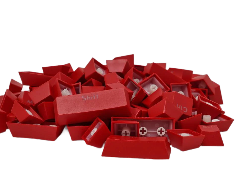 ABS Keycaps Full Size Red