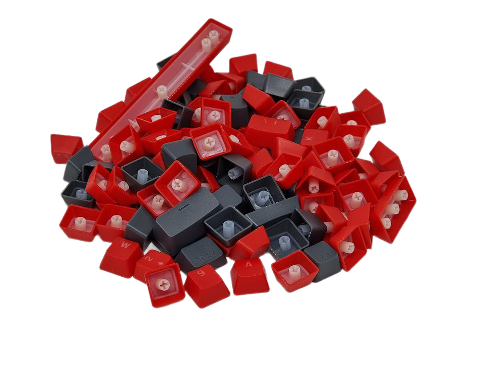 ABS Keycaps Full Size Red&Charcoal