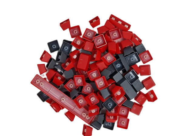 ABS Keycaps Full Size Red&Charcoal