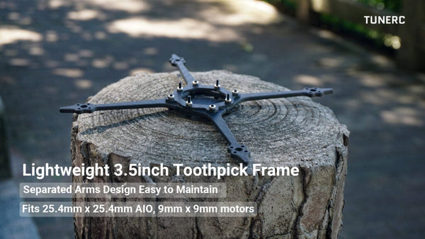 TuneRC Iris F154 3.5″ Carbon Fiber Frame (Separate Arms)