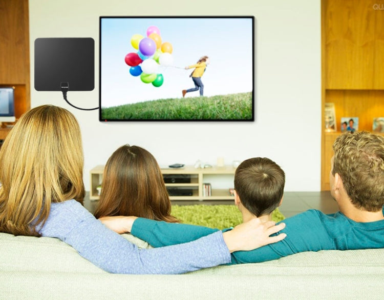 Ultra-thin Indoor HD Digital TV Antenna with 50 Miles Long Range Amplifier