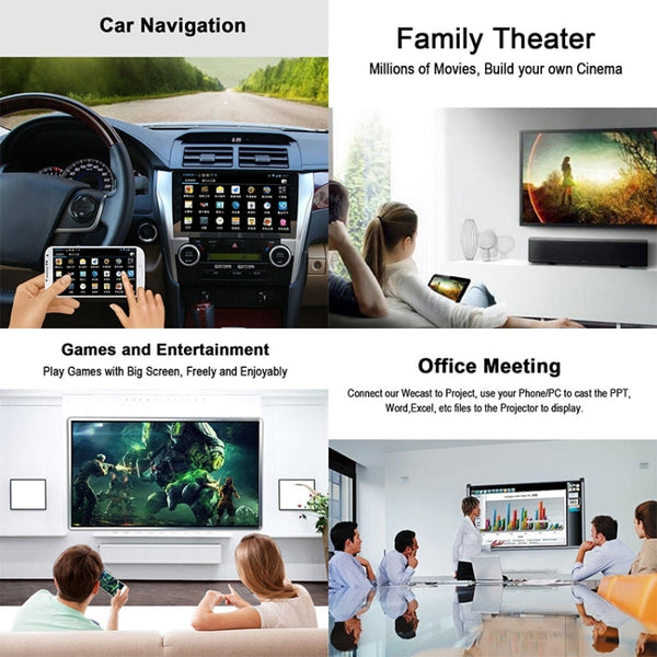 G4 Wireless WiFi Display Dongle Receiver Airplay Miracast DLNA TV Stick for iPhone, Samsung, and other Android Smartphones, Dual Core Cortex A7 up to 1.5GHz