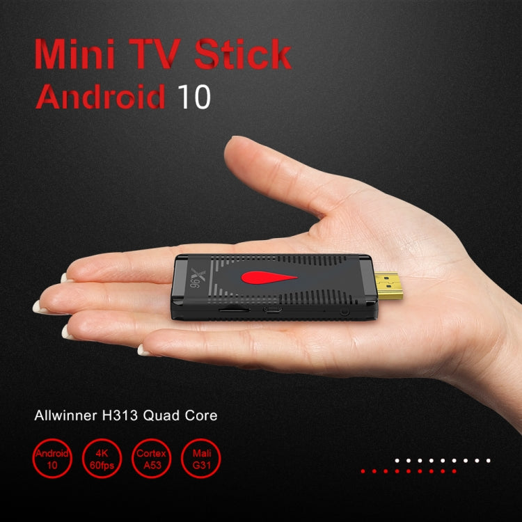 X96 S400 Android 10.0 Mini TV Stick, Allwinner H313 Quad Core ARM Cortex A53, 1GB + 8GB, Support WiFi, HDMI, TF Card, USB, 1GB+8GB