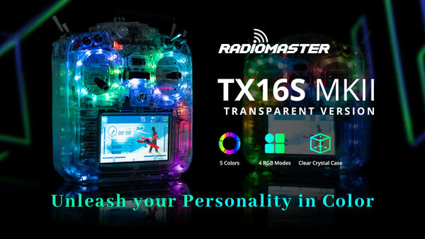 TX16S MKII Transparent RGB ELRS 2.4Ghz Model 2 Radio Control