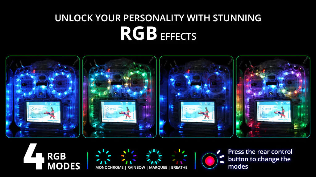 TX16S MKII Transparent RGB ELRS 2.4Ghz Model 2 Radio Control