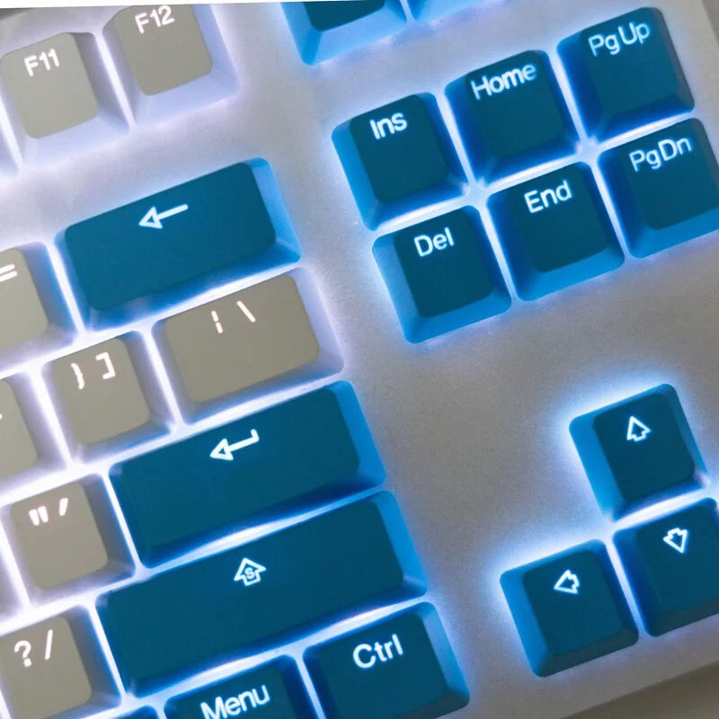 Tai-Hao PBT Backlit-114 keys - Blue Drop