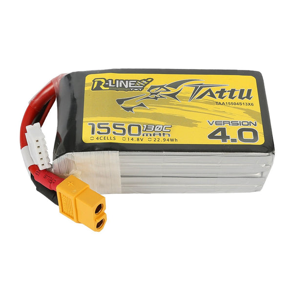 Tattu R-Line 4.0 1550mAh 4S 130C LiPo XT60 Plug