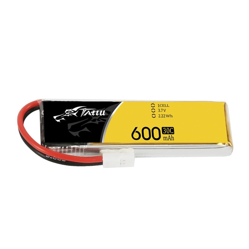 Tattu 600mAh 3.7V 30C 1S1P Lipo Battery Pack (Molex/JST)