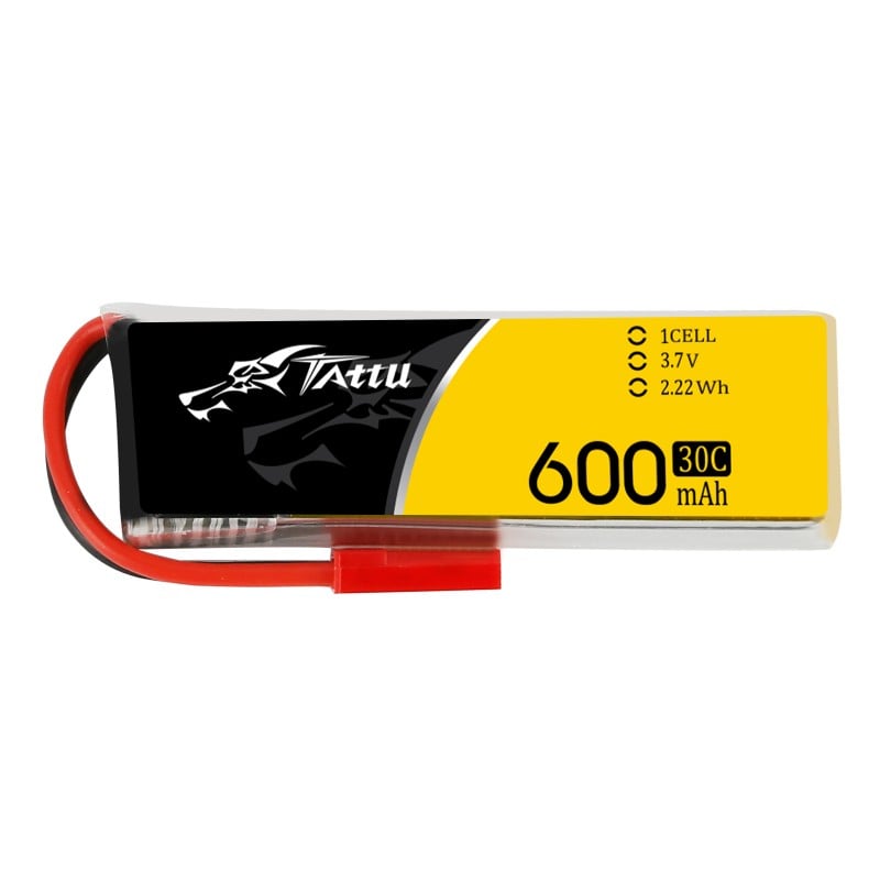 Tattu 600mAh 3.7V 30C 1S1P Lipo Battery Pack (Molex/JST)