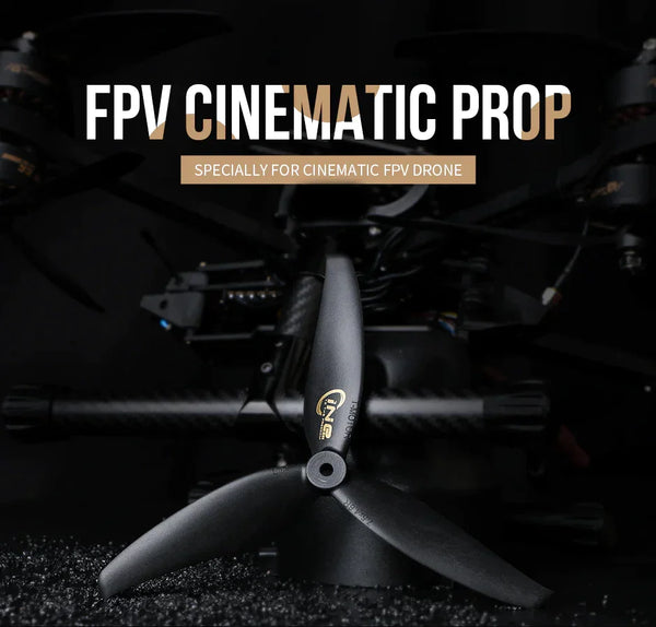 T-Motor C10.5x5 Cinematic Tri-Blade Carbon Fiber Nylon Propellers - 1CW+1CCW