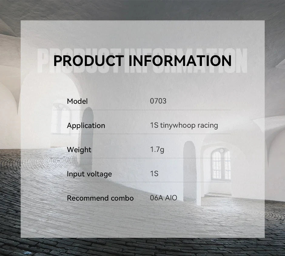 Tmotor M0703 19000kV Brushless Whoop 1S Motor