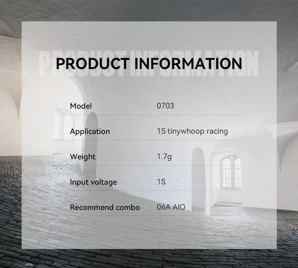 Tmotor M0703 19000kV Brushless Whoop 1S Motor