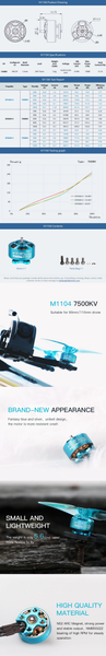 Tmotor M1104 7500kV Micro Brushless Motor