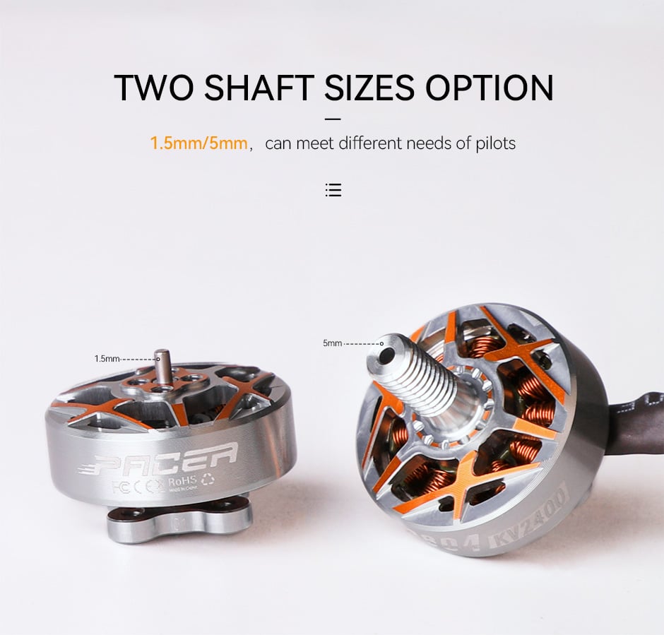 Tmotor Pacer P1804 3-4" FPV Drone Freestyle Motor (5mm Shaft)