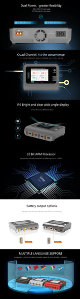 ToolkitRC Q4AC 4x50W AC/DC Charger