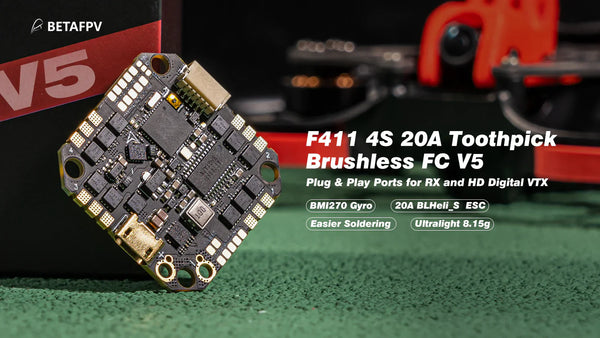 BetaFPV Toothpick 20A F411 4S AIO Flight Controller V5