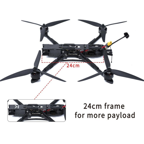 UMT 10" FPV Long Range Analog PD Drone ELRS (915/858Mhz) 2.5W 5.8Ghz VTX