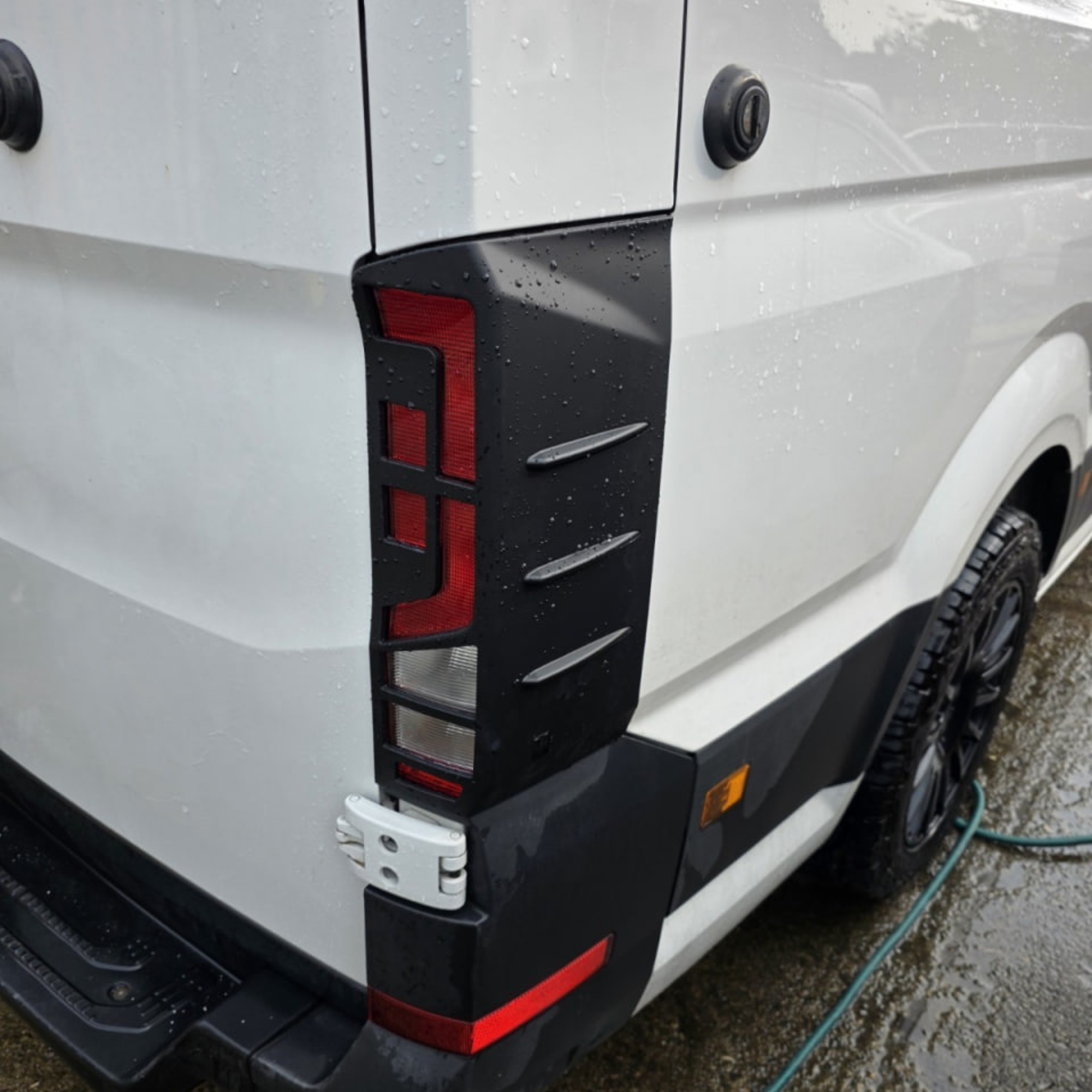 For Volkswagen Crafter Rear Light Guards -  Matte Black (2018 Onwards)