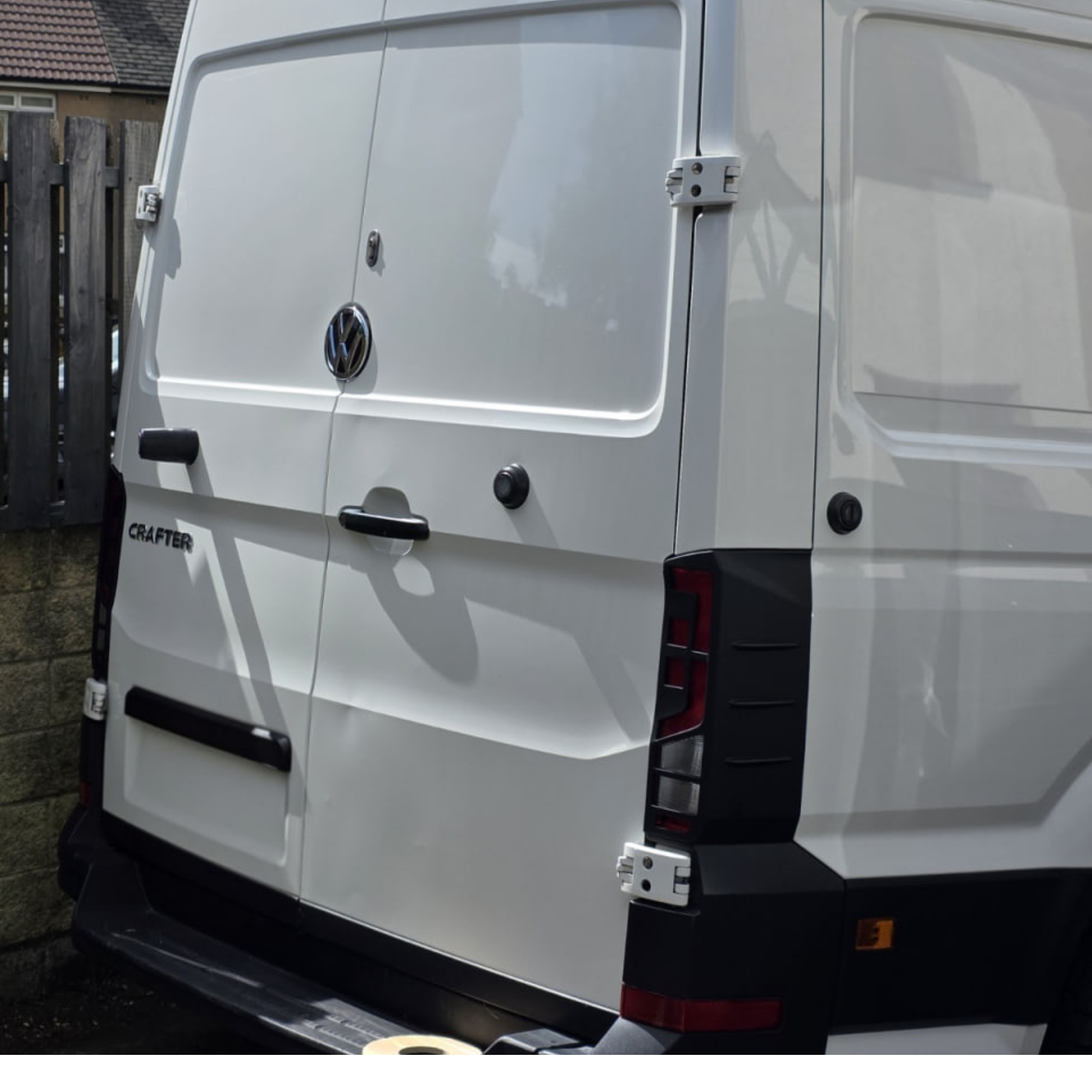 For Volkswagen Crafter Rear Light Guards -  Matte Black (2018 Onwards)