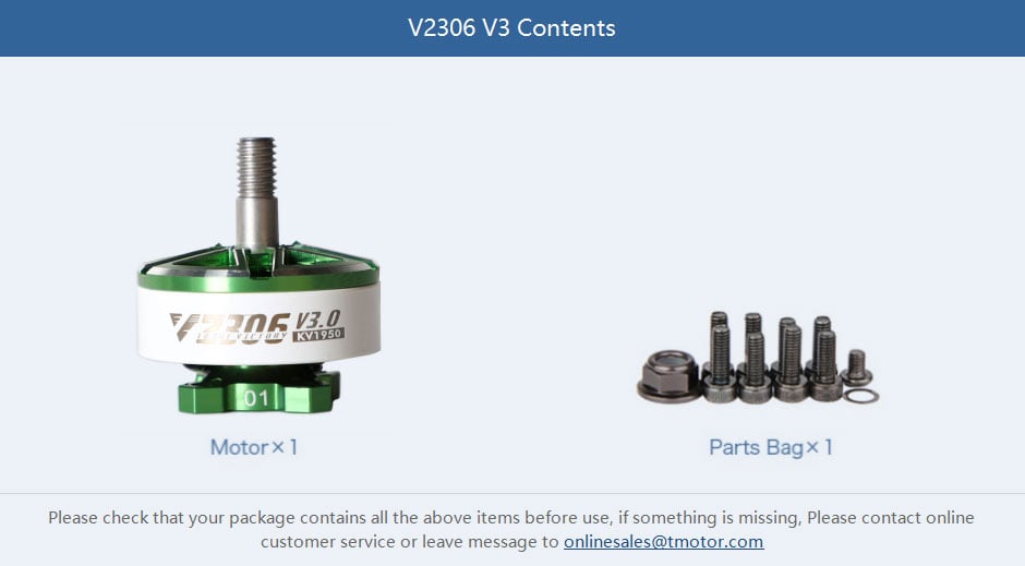 T-Motor Velox V3 2306 Brushless FPV Motor