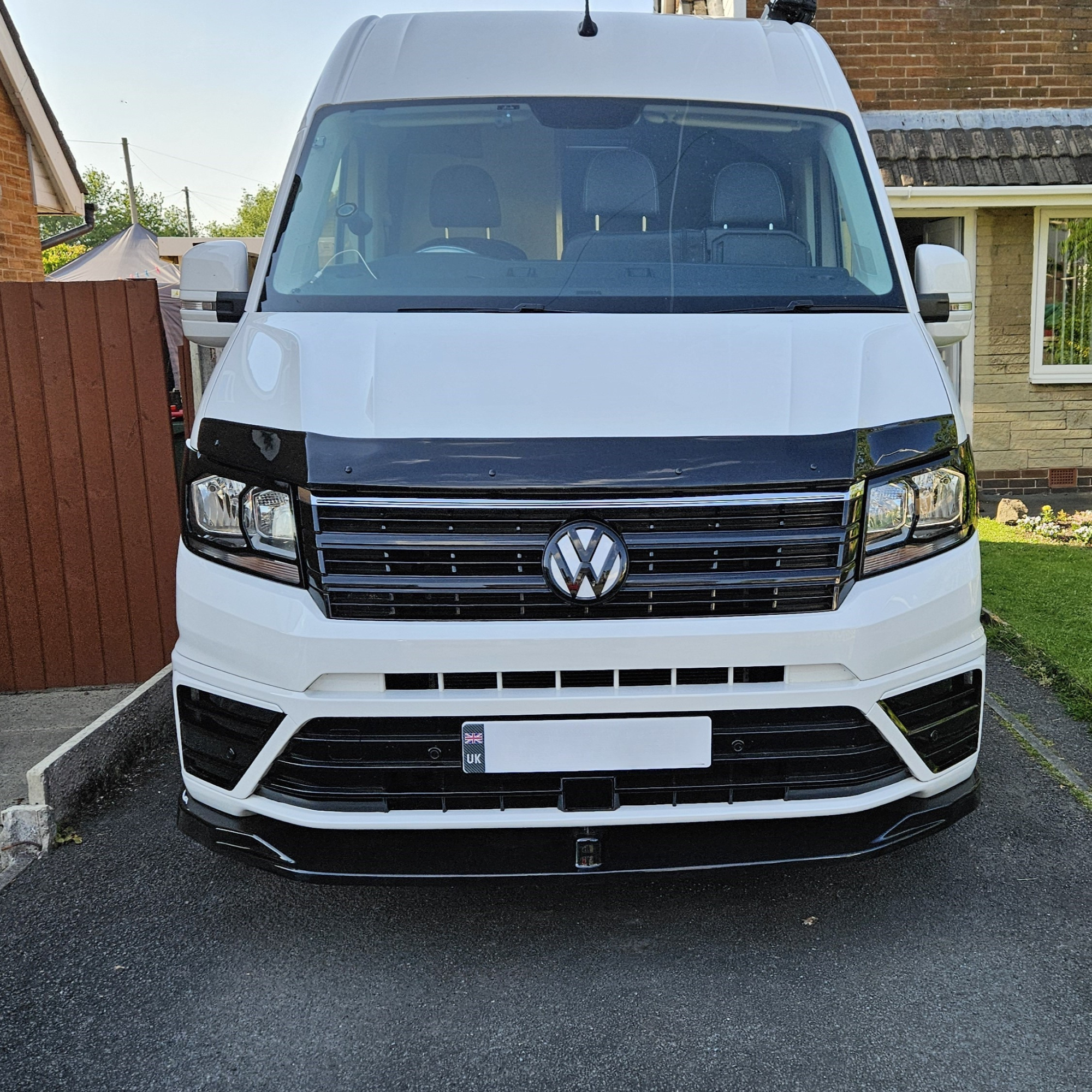 For VW Crafter New Shape Headlight Guards – Gloss Black – Premium Protection | Van-X
