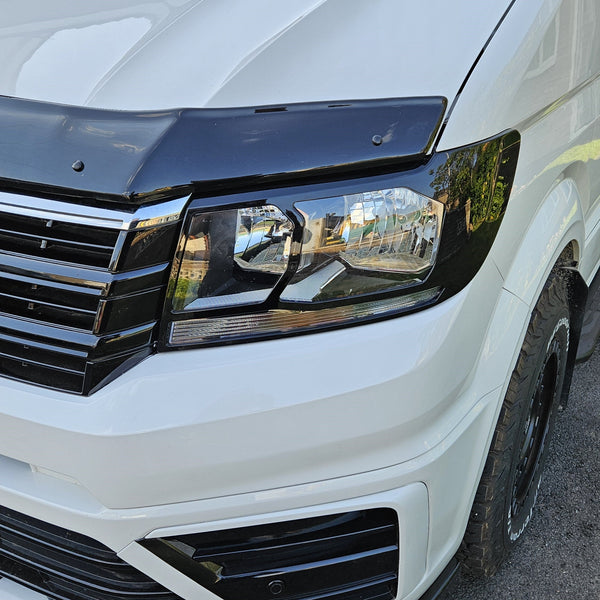 For VW Crafter New Shape Headlight Guards – Gloss Black – Premium Protection | Van-X
