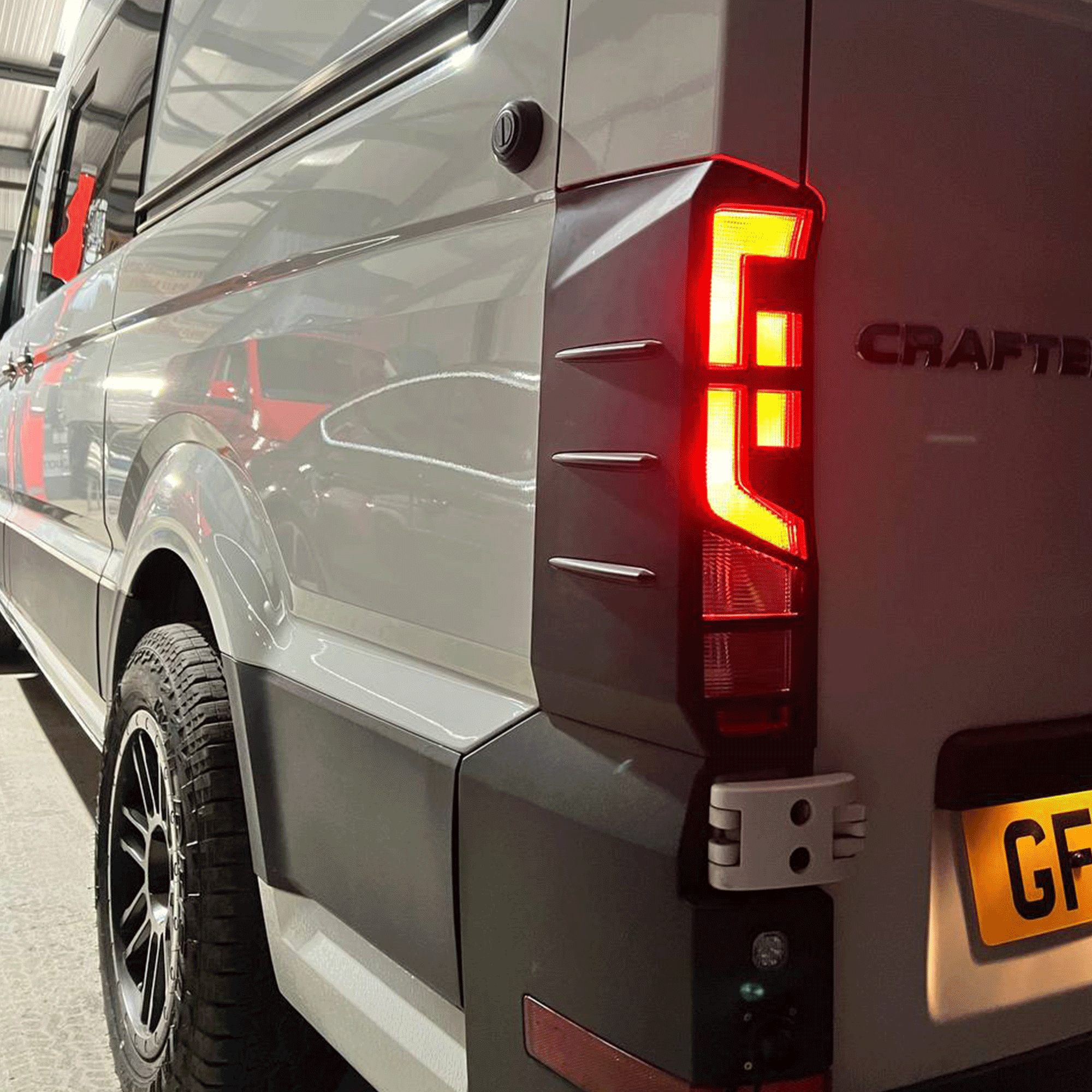 For Volkswagen Crafter Rear Light Guards -  Matte Black (2018 Onwards)