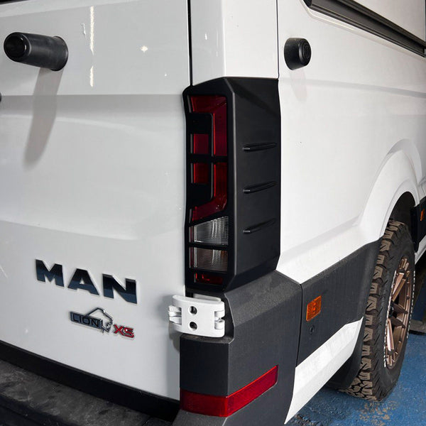 For Volkswagen Crafter Rear Light Guards -  Matte Black (2018 Onwards)