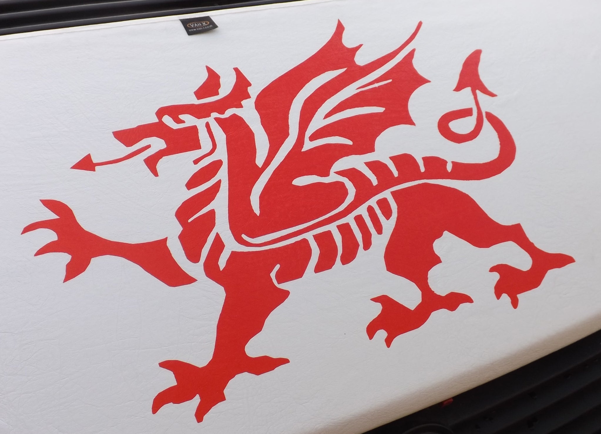 For VW T5, Bonnet Bra (Welsh Dragon) White | Van-X