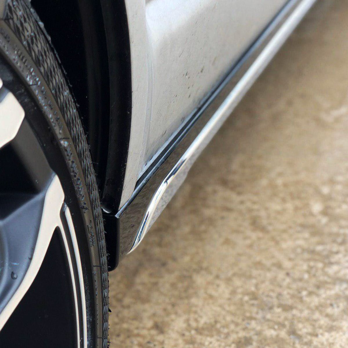 For VW T6 Transporter SWB Side Skirts Deep Black Plastic Painted and Ready to Fit